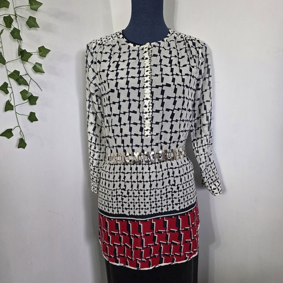 J Crew Lightweight Houndstooth Tunic top / Dress - Picture 7 of 10